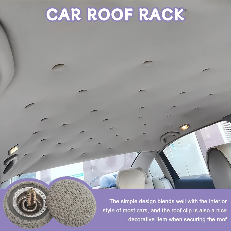65PCS Car Roof Headliner Repair Kit, Headliner Rivets Button Pins