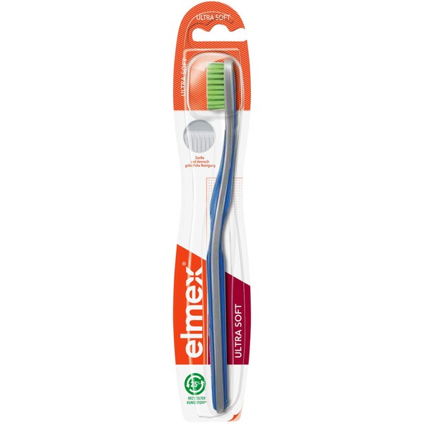 elmex Ultra Soft Toothbrush Extra Gentle, Pack of 1 - Toothbrush for Sensitive Gums