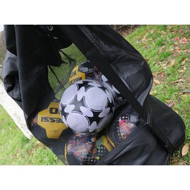IPENNY Ball Bag Large Ball Carry Net 420D Oxford Mesh Bag for Basketball Volleyball Football 15-20 Balls Ball Net Storage Bag Multiple Loaded Large Football Storage Bag