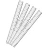 ZUFECY 4 Pack 12-inch Flexible Rulers, 30cm Bendable Translucent Plastic