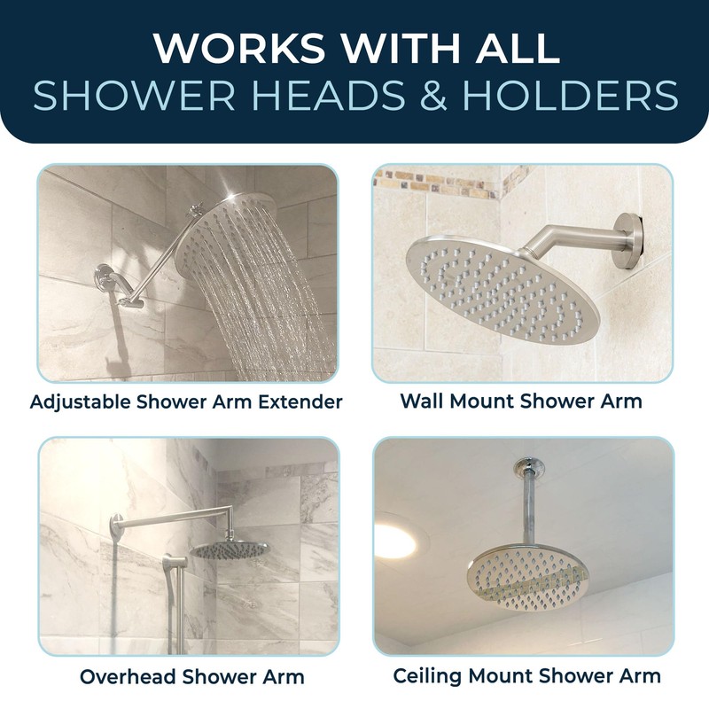 HammerHead Showers® Solid Metal 8 Inch Rainfall Shower Head –