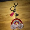 Popfizzy Rainbow Keychain, Bling Backpack Charm, Rhinestone Purse Charms for
