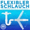 Lobenswerk Siphon for Kitchen Sink with Flexible Drain Hose -