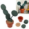 6PCS Cactus Coaster Set Heat Insulation Antislip Multifunctional DIY Funny