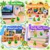60 Pcs Mini Resin Dinosaur Ducks,Tiny Green Ducky Figurines