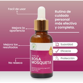 Productos Mart México Aceite De Rosa Mosqueta 100% Orgánico Puro Premium 30 Ml Hidratante