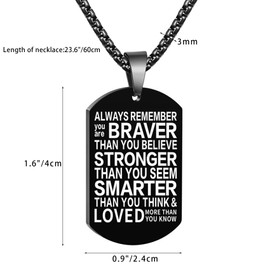 Viskmdi Dog Tag Chains for Men Cross Necklace with Bible Verse Stainless Steel Black Chain with Flag Patriotic Jewelry Religious Christian Faith Necklace for Men