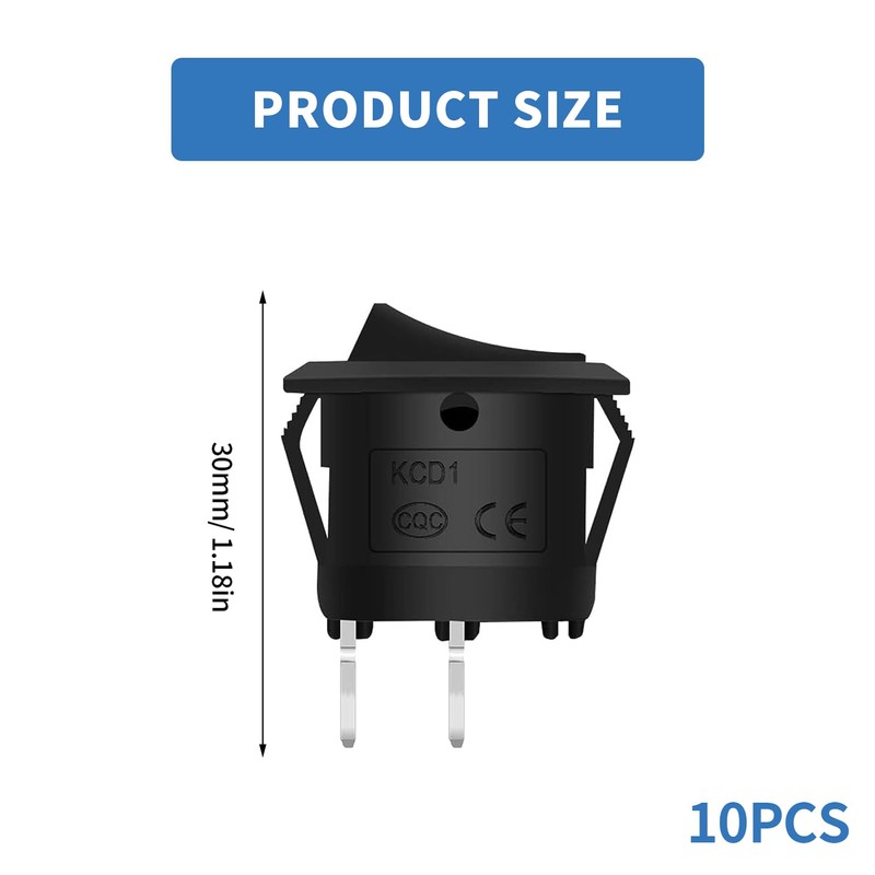 Toggle Switch 12 V Switch, Rocker Switch On/Off Lockable with