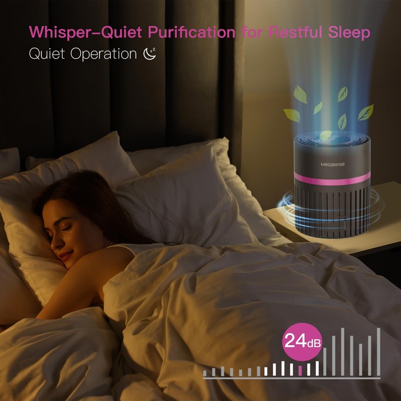 MEGAWISE H13 HEPA Air Purifier for Home, Bedroom & Office