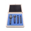 HGC 4 Pcs MT1 Steel Wood Lathe Live Center Drive