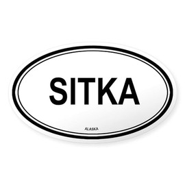 CafePress Sitka (Alaska) Oval Sticker Oval Car Bumper Sticker