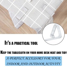 20 Pcs Table Cloth Clips, Windproof Picnic Table Cloth Clamps, Clear Picnic Tablecloth Clips, Table Cover Clamps table cloth clip For Christmas Home Wedding Party Indoor Outdoor Camping