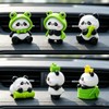 MaPctSy Cute Panda Mini Figurines for Car Dashboard Decor, 6