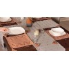 Vianney Jgo. 2 Manteles Individuales Bordados Mumbai Siena Elegantes