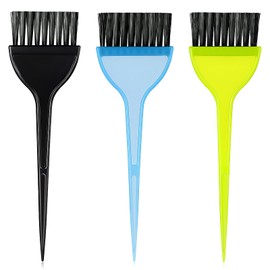 Hair Dye Brush, 3 Pcs Hair Coloring Brushes Professional Wide Color Applicator Brushes Reusable Tinting Comb Tool Kit for Women Men Salon Use Home DIY Dyeing (3 Colors)