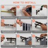 Lwiiom Double Curtain Rods with Aluminum End Cap and Full
