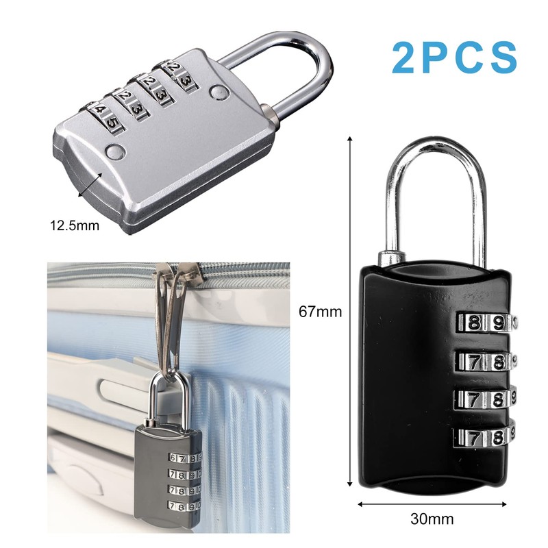 2 Pack Combination Locks, Cabinet Locks, Outdoor Travel Combination Locks,