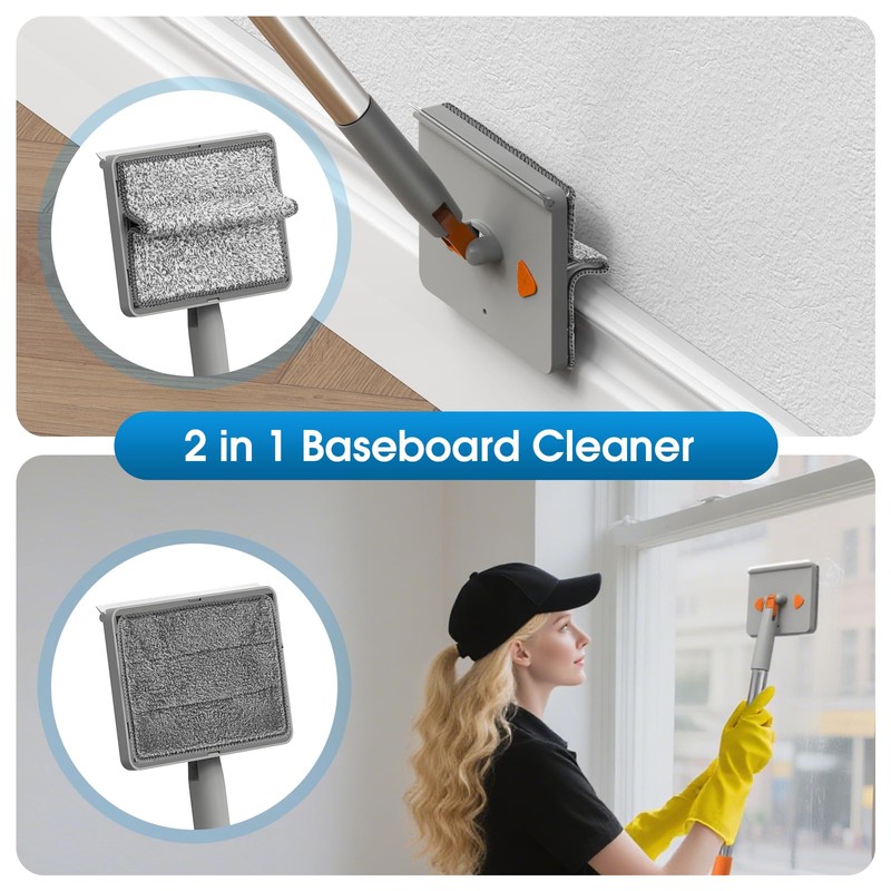 Elegoro Extendable Cleaner for Ceiling Fan and Baseboards Cleaner Tool-