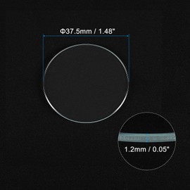 QUARKZMAN Pack of 18 Watch Glass Round Flat Watch Crystal Lens Glass 34 mm x 1.3 mm (Diameter x Thickness) Round Glasses Replacement Glasses Watches Face Crystals Lens Tool for Watchmaker Repair