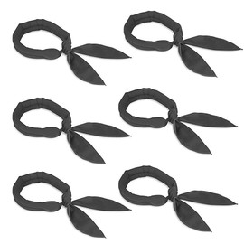 Eutuxia Cooling Scarf, Pack of 6, Wrap Soaked Tie, Head to Instantly Chill Out. Crystal Polymer Technology Keeps Cool, Reusable. For Summer Indoor Outdoor Leisure Activities & Sports. Black