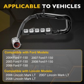 Keyless Entry Wired Door Keypad Actuator Compatible with 2004-2008 Ford F-150, 2006-2008 Lincoln Mark LT Driver Side Door Lock Actuator Replace# 4L3Z-14A626-AAA 4L3Z14A626AAA