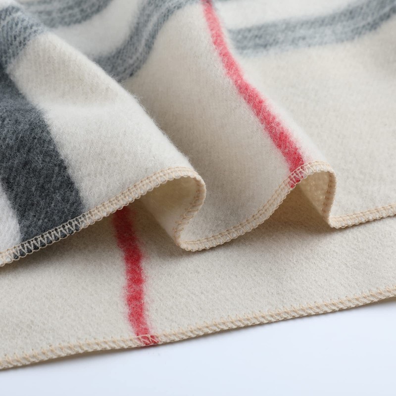 Danfiki Women's Cashmere Feeling Knitted Poncho Cape Cardigan, Double grid