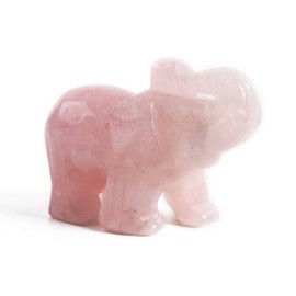 YGLINE Carved Healing Crystals Gemstones Elephant Statue Figurine Collectible Decor 1.5 inches