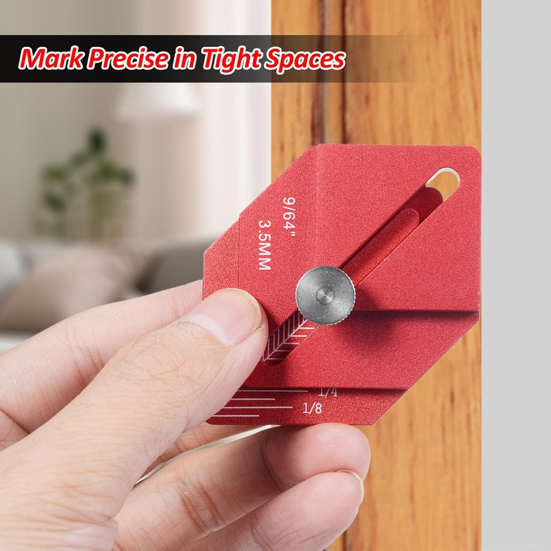 BUZHI Marking Ruler Woodworking Measuring Ruler Trim Carpentry Tools Finishing