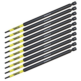 10 x SabreCut SCRH2152_10 152mm H2 Hex Magnetic Impact Screwdriver Driver Bits Set Single Ended Heavy Duty