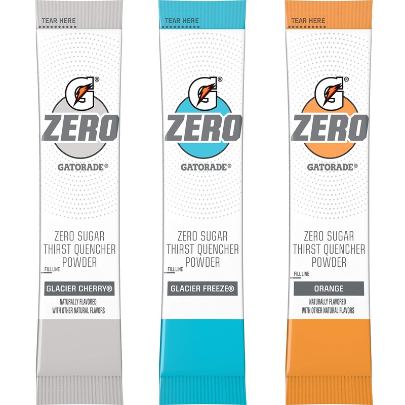 Gatorade G Zero Powder, Glacier Cherry Variety Pack, 0.10oz Individual