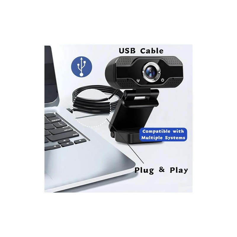 Yoidesu 1080P Full HD Webcam Computadora Cámara Cámara USB de