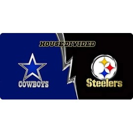custom flags in TX Dallas Cowboys vs Pittsburgh Steelers House Divided Flag 3x5 FT Football Flag