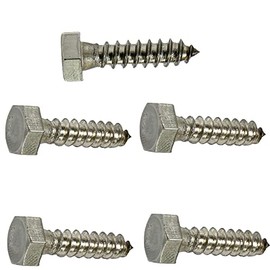 1/2 x 1-1/2" Lag Bolts Hex Head Stainless Steel Heavy Duty Wood Screws Kit Hardware Pack of 10 Fastener Set LS07101F