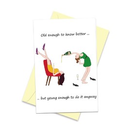 Arsagen Humor Friendship Card For Bestie, Funny Best Friend Birthday Card, Happy Birthday Card for Woman BBF Sister
