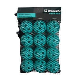Bandit Sports Mini Popper Balls. Plastic Baseballs Made of Impact Resistant and Rebounding Material, Practice Baseballs for Hitting & Training (Pack of 12 Mini Baseball Training Balls)