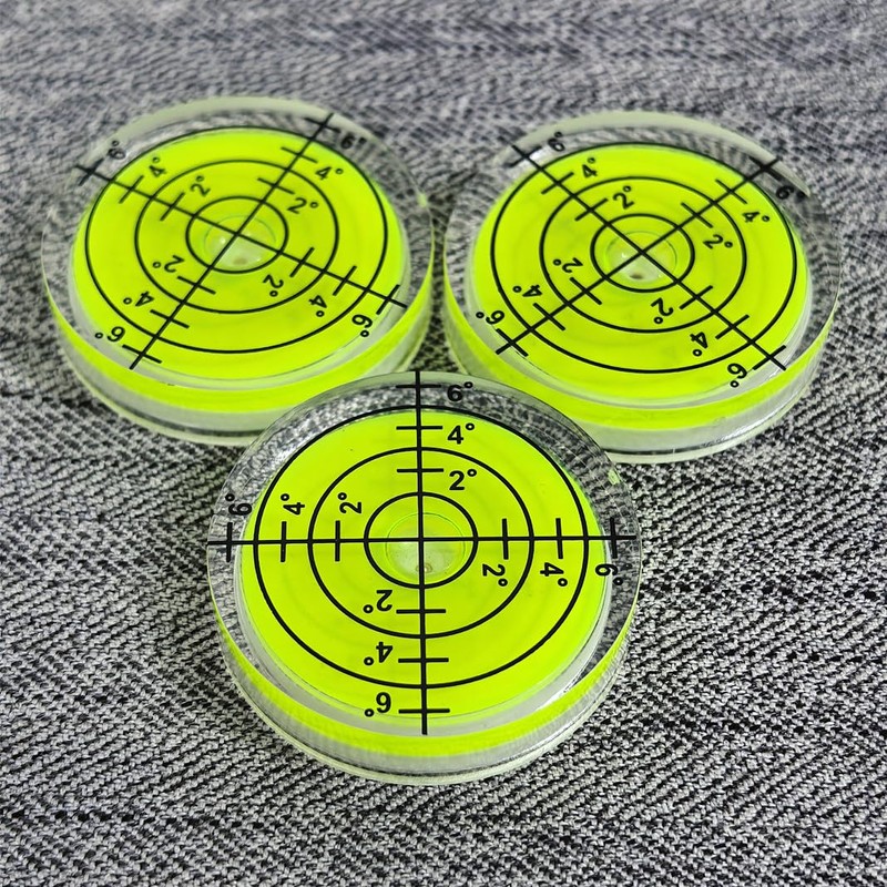 YMGBHNKJLS 3Pcs Small Circular Bubble Levels 32x7mm Round Spirit Level