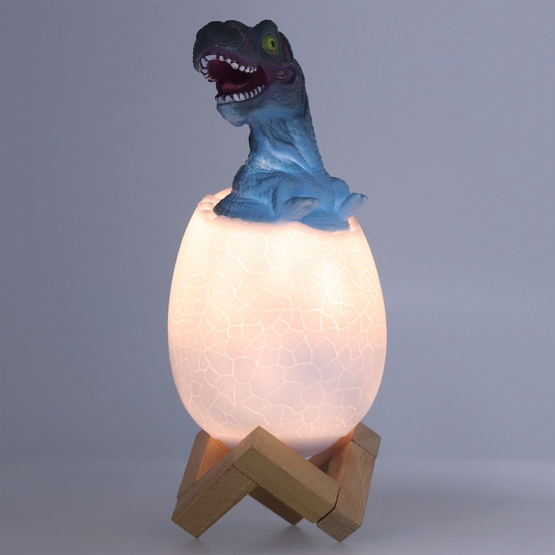 Touch Pat Sensor Night Light Dinosaur Egg Shape Bedside Lamp