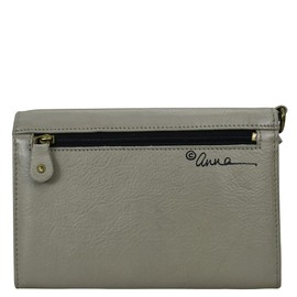 Anna by Anuschka Hand Painted Women’s Genuine Leather - Vintage Wristlet Clutch - Dreamy Blossoms