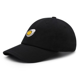 JPAK Hard Boiled Egg Premium Dad Hat Embroidered Cotton Baseball Cap Foodie Black