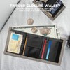 JEMINAL Trifold Wallet for Men Canvas Outdoor Sports Keychain Wallet