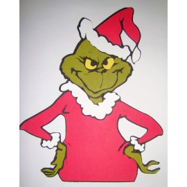Christmas Grinch Paper Die Cut Scrapbook Embellishement