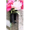 Small headstone vase for permanent mounting