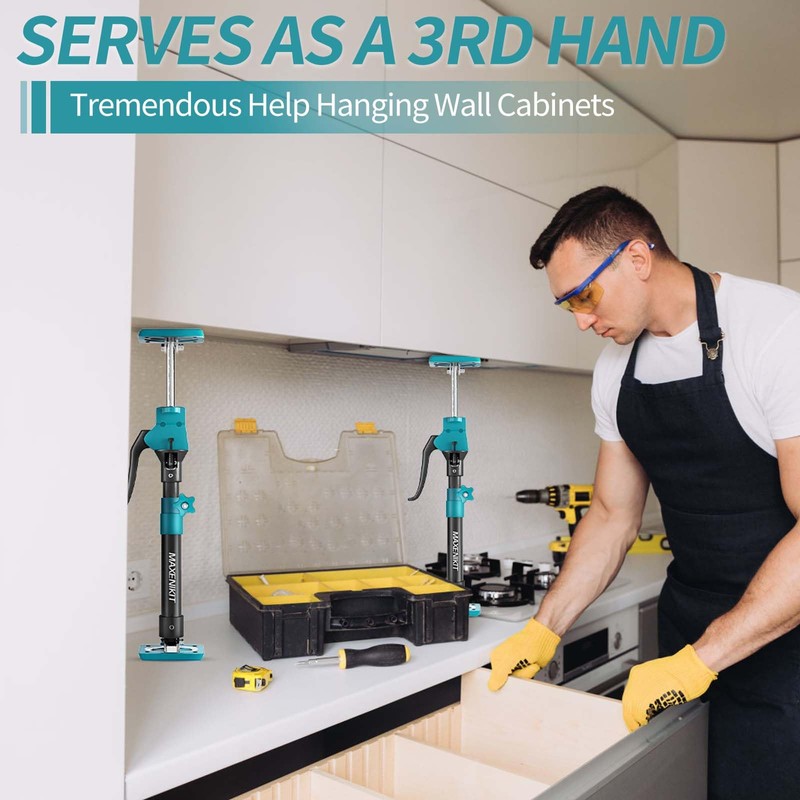 MAXENIKIT Third Hand Support Pole Heavy Duty, Cabinet Jacks for