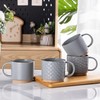 GBHOME 12OZ Stackable Coffee Mugs, Ceramic Coffee Mugs with Texture