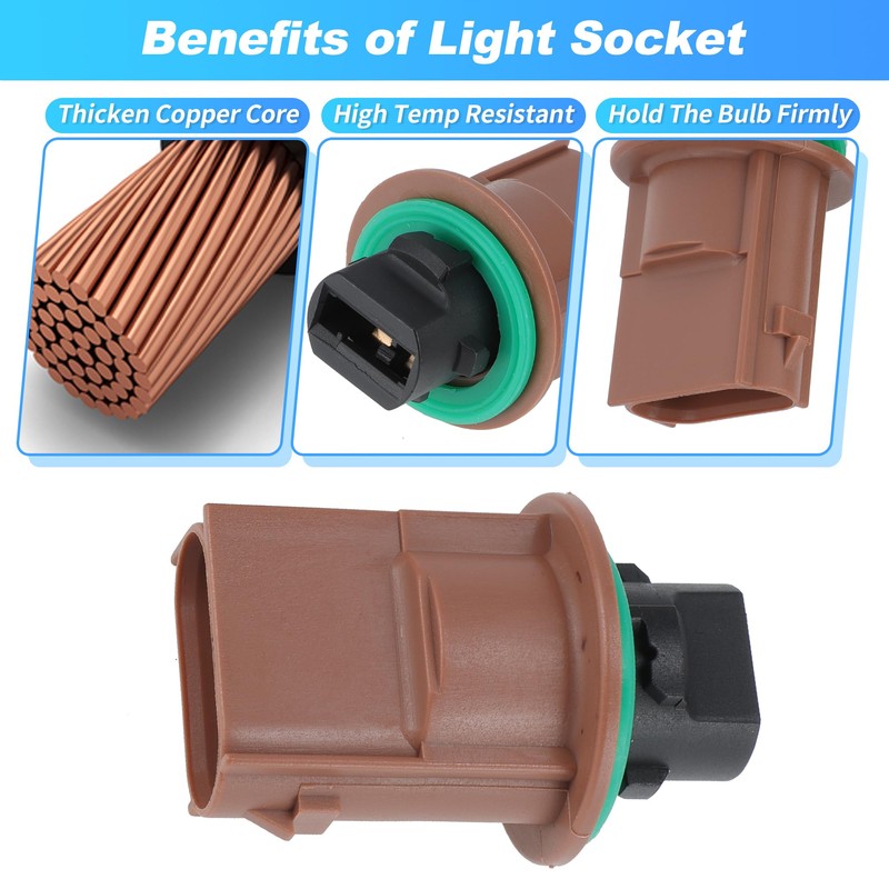 INFINAUTO 2pcs Turn Signal Socket Connector Kit for Jeep Grand