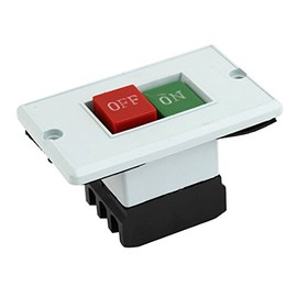 IIVVERR Three Pole Sngle Throw AC380V 5A Self Lock On/Off Pushbutton Switch (Interruptor de botón de encendido/apagado de bloqueo automático de tres polos Thgle AC380V 5A