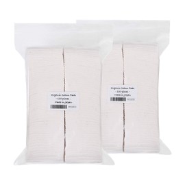 Japanese Organic Cotton Pads 100 Pieces 100% Organic Unbleached [Made in Japan] (2 Packs)