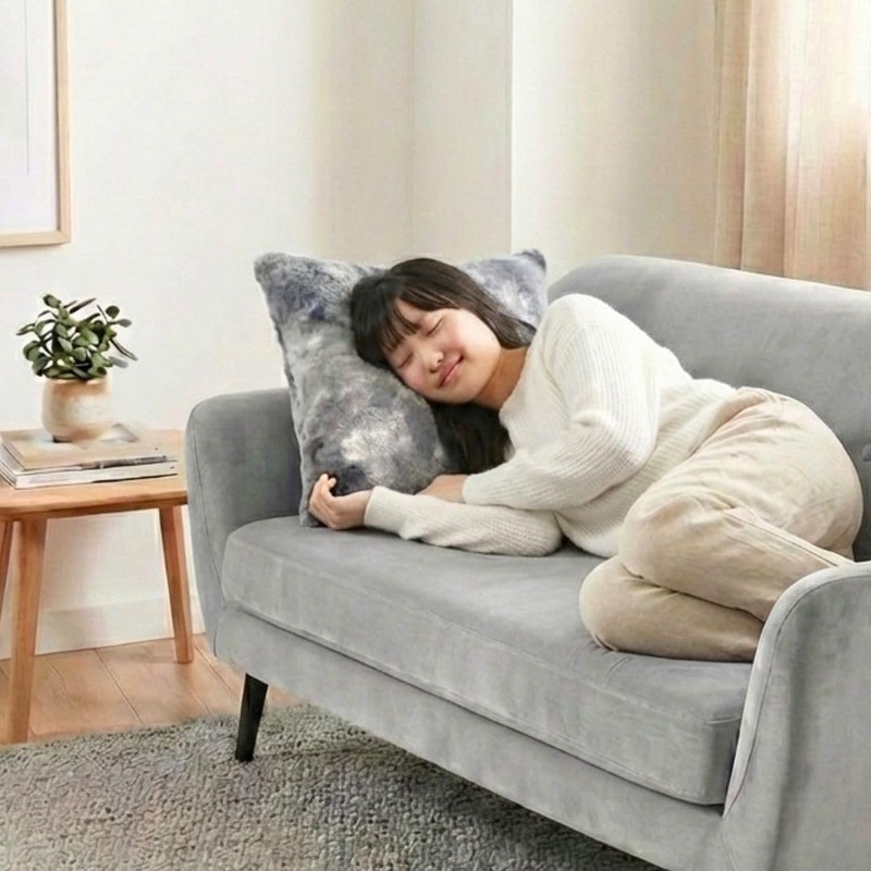 Kanroh Cushion Cover Fluffy (Persian Gray, 45x45)
