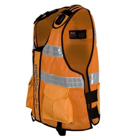 RAC3 Hi Viz Tactical Vest Dog Handler Security, Paramedic, Enforcement, Tac Vest (Orange)