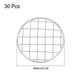 sourcing map 30 Pcs Mason Jar Flower Insert Lid, 86mm Flower Grid Frog, Silver Tone